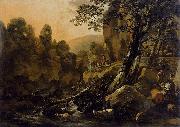 Nicolaes Pietersz. Berchem The Waterfall Germany oil painting artist